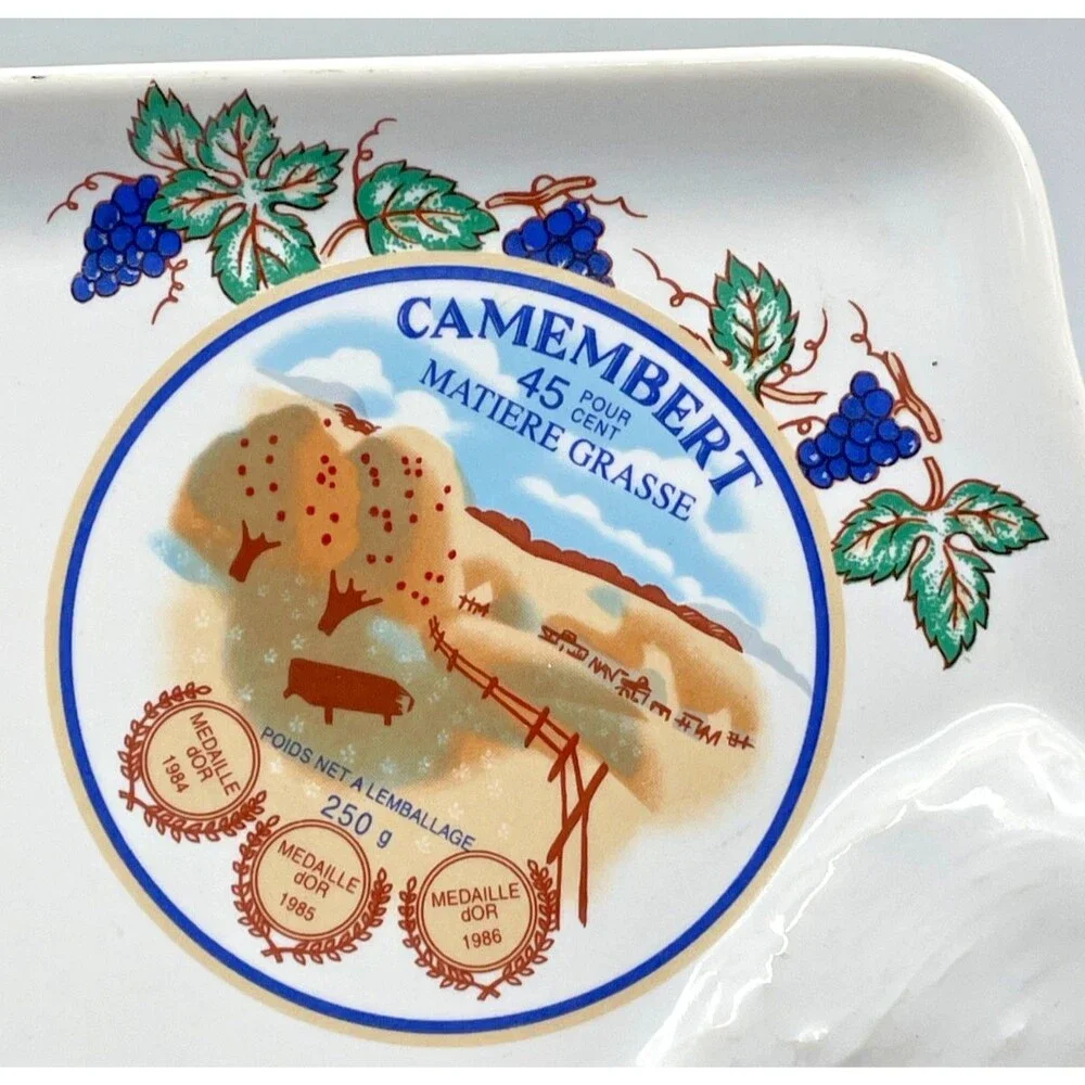 Vintage Revol Porcelain Fromages De France Cheese Platter Tray White 16